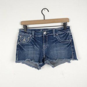 💥 EUC Love Notes Raw Hem Denim Shorts